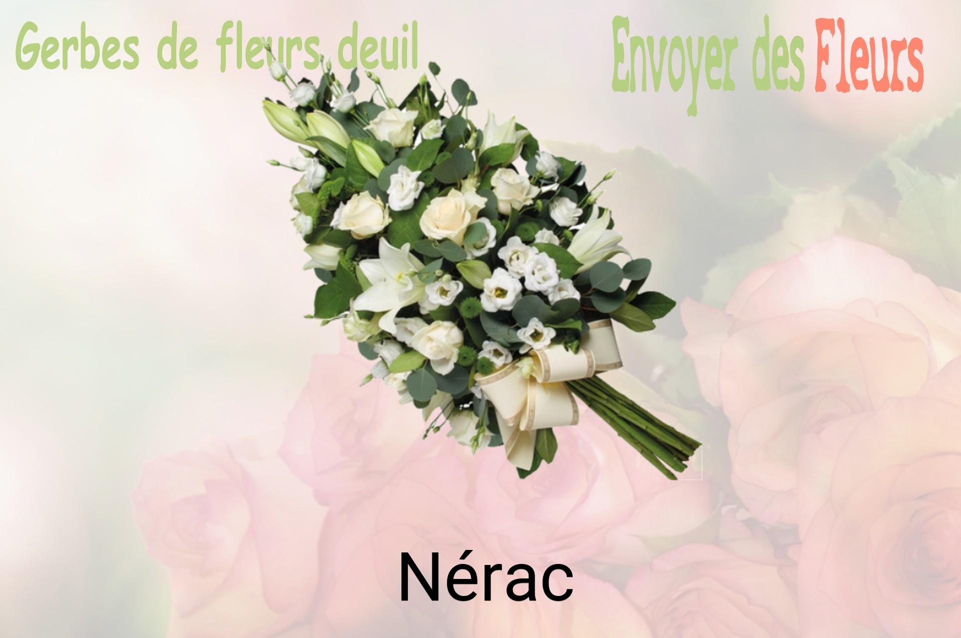 Gerbe de fleurs de deuil livrée à Nérac